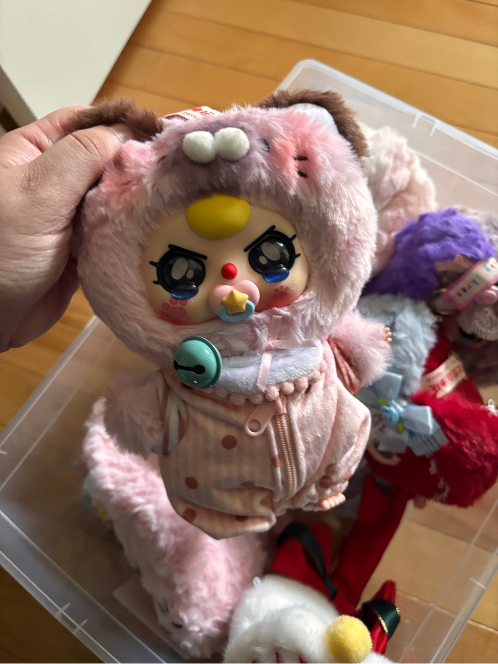 Pink Plush Baby Doll with Pacifier - Cute Kids Toy